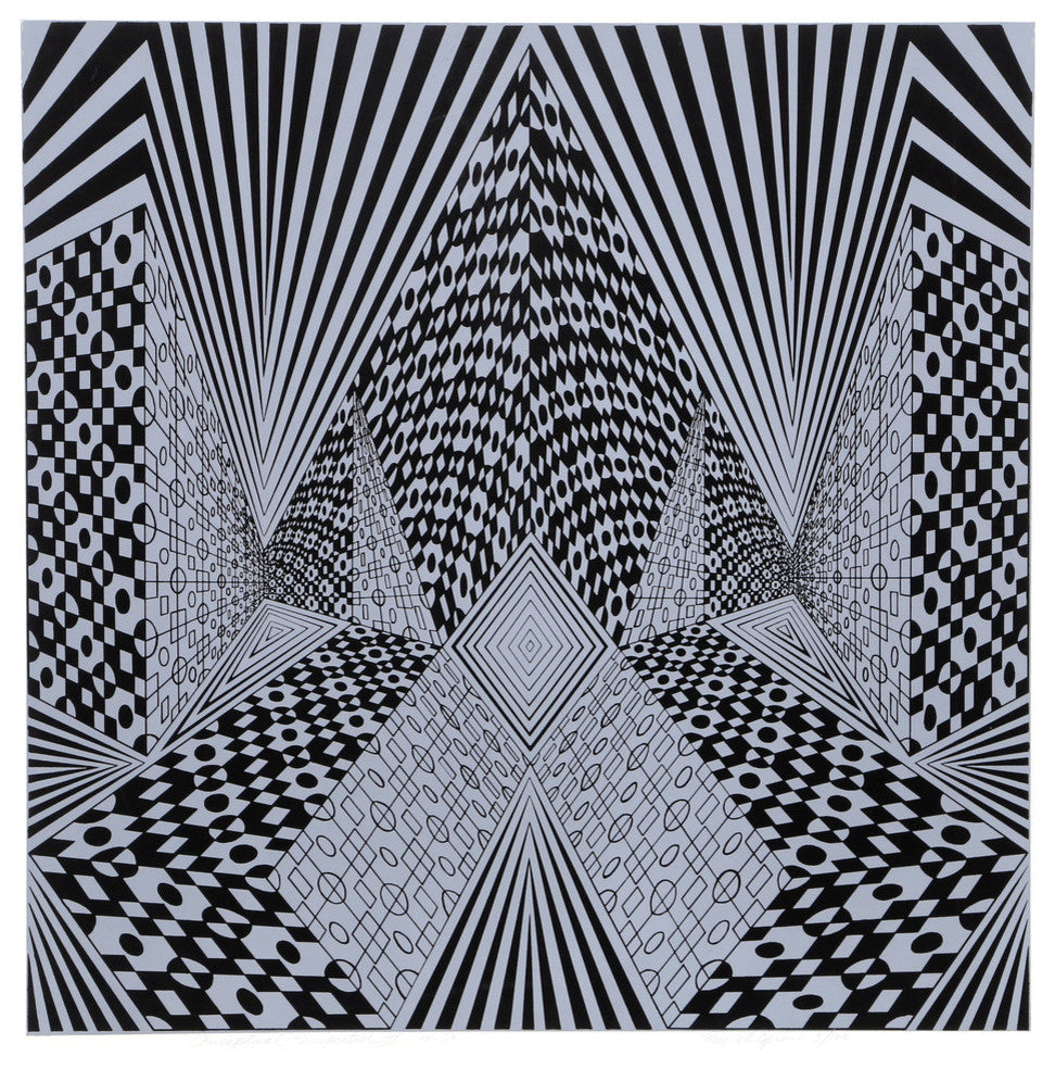 Roy Ahlgren "Conceptual Perspective II" Serigraph