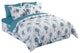 Bibb Home 8 Piece Comforter Set, Blue Paisley, Queen