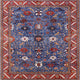 Ahgly Company Indoor Square Mid-Century Modern Area Rugs, 4' Square