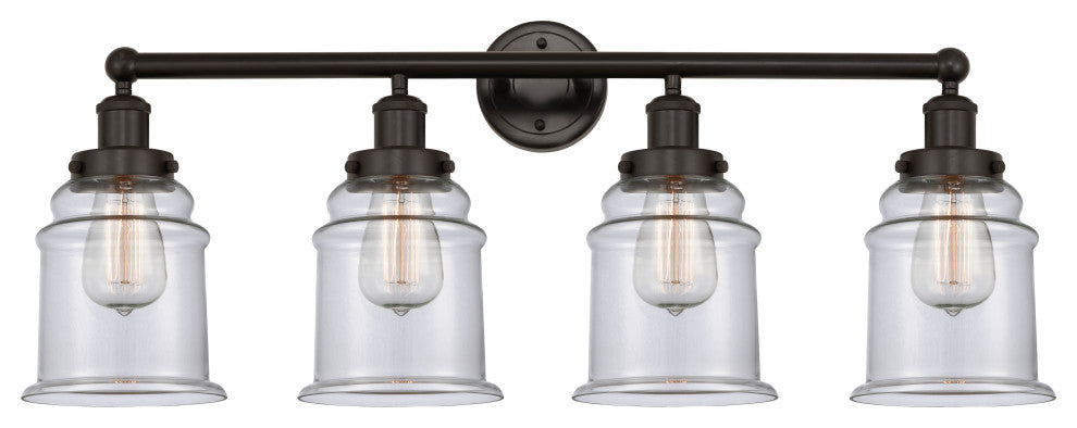 Canton 33" Bath Vanity Light, Oil Rubbed Bronze, Clear Shade