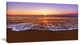 "Orange Tinged Sea Waters At Sunset" Beach Canvas Wall Art, 1 Panel, 60"x28"