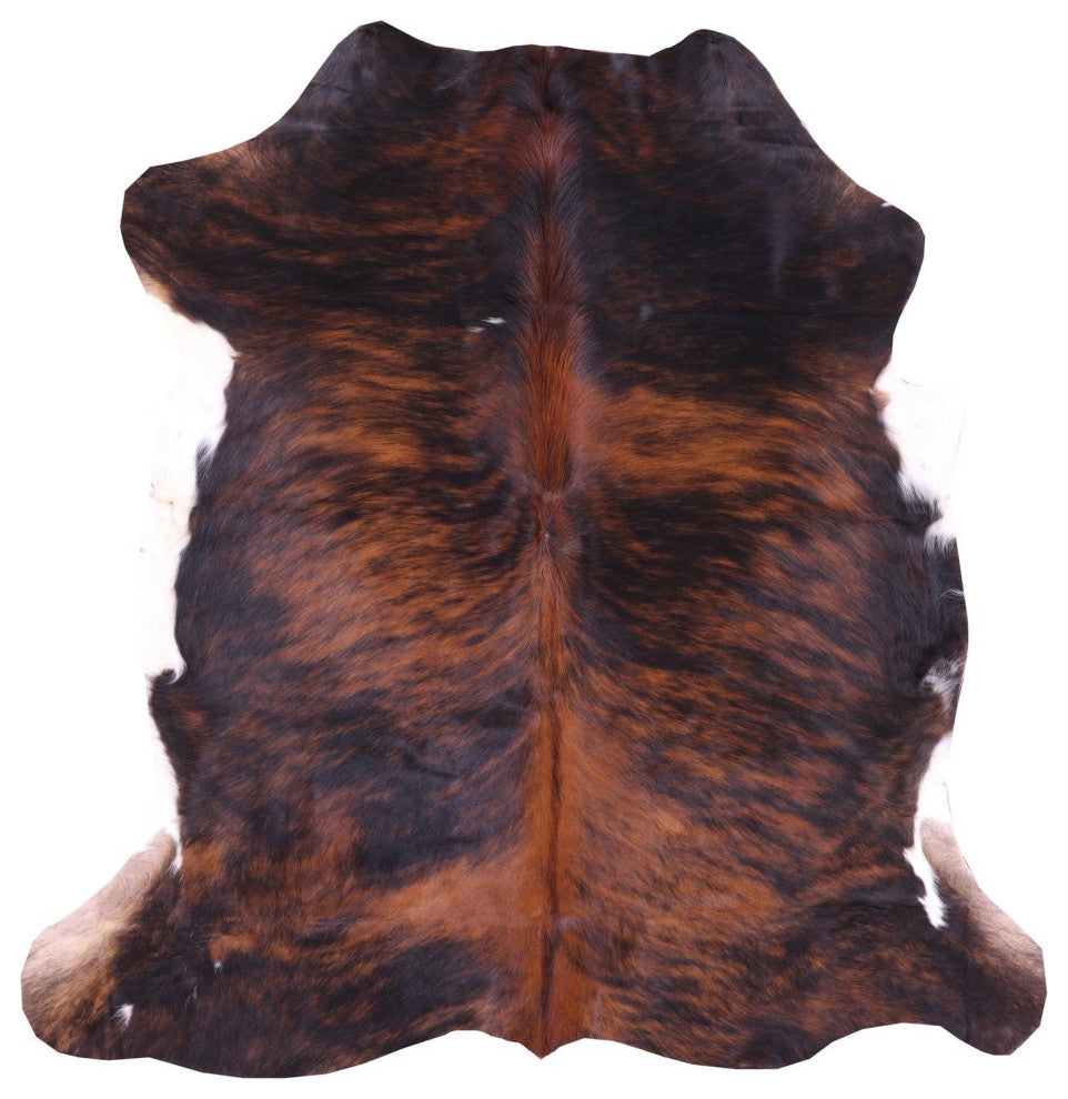 5' 10" X 5' 9" Organic Natural Hair-On Cowhide Area Rug C1943