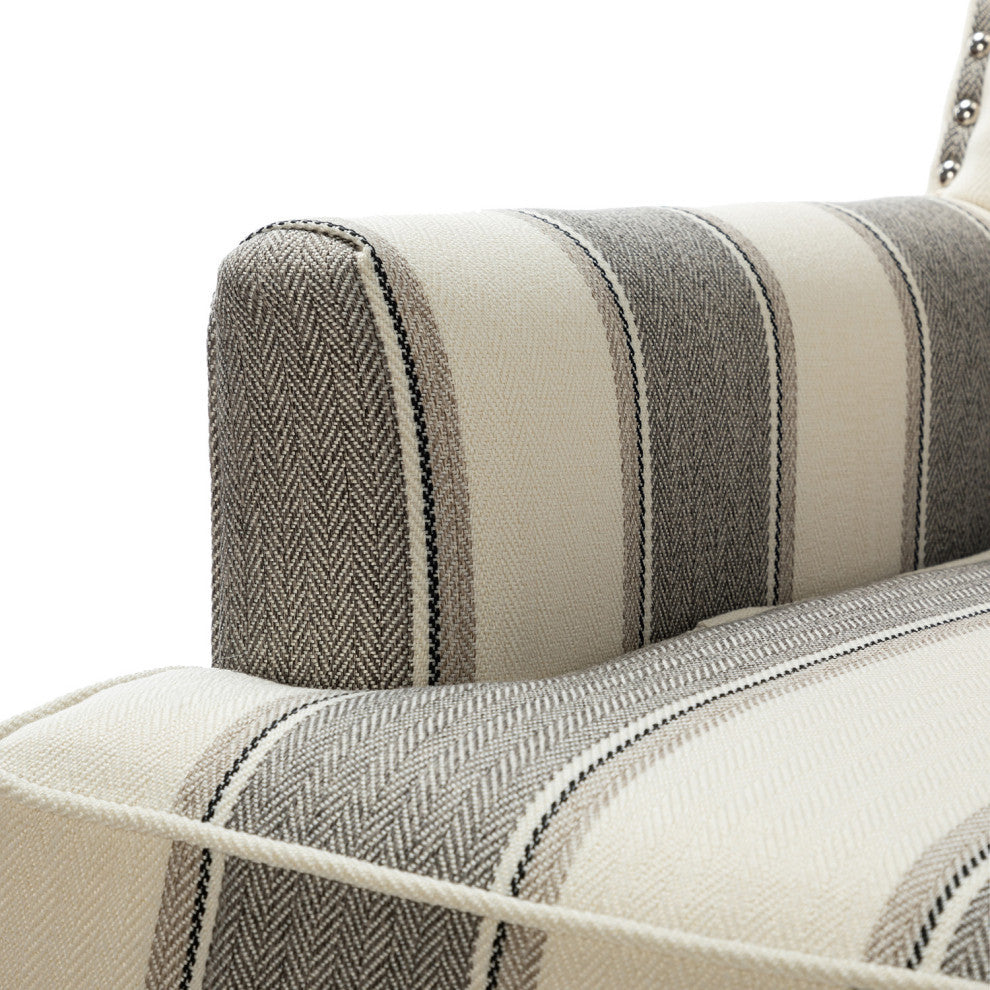 Herrera Classic Armchair With Pattern, Gray