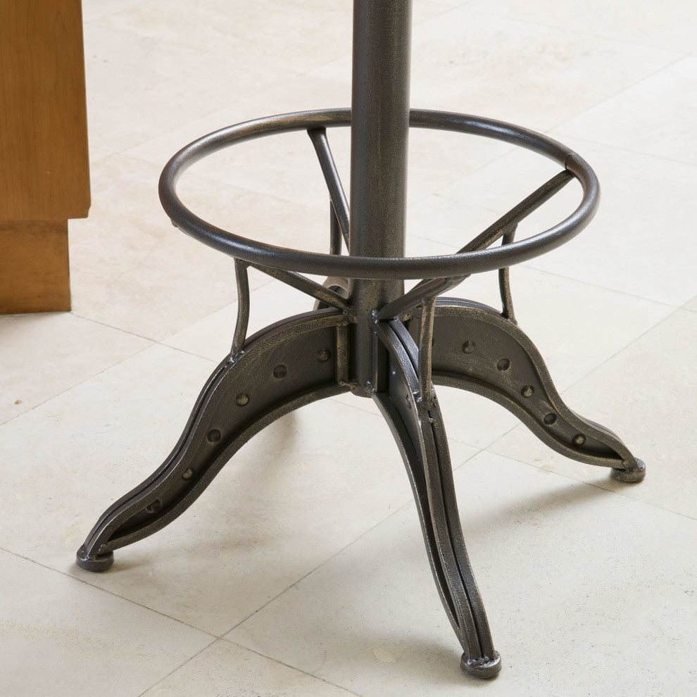 GDF Studio Aero Industrial Firwood Adjustable Height Bar Stool