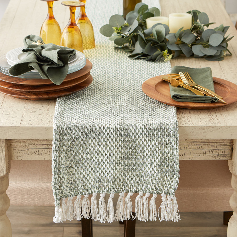 Artichoke Woven Table Runner 15x72