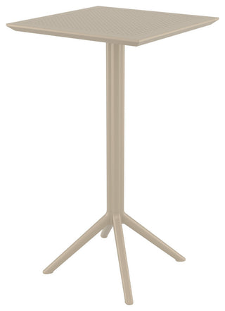 Sky Cross Square Bar Set With 2 Barstools Taupe