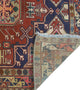 Fine Vintage Distressed Johanna Navy/Rust Runner, 4'5x10'0