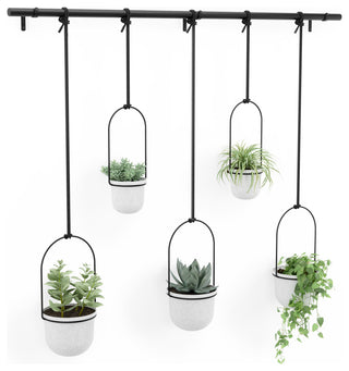 Umbra Triflora Hanging Planter, Set of 5 White