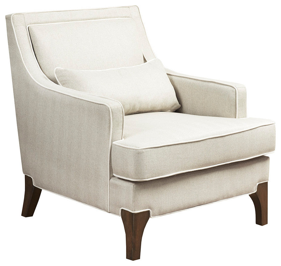 Madison Park Signtuare Collin Arm Chair, Cream