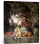 "Still Life with a Basket of Flowers" Artwork, 24"x30"