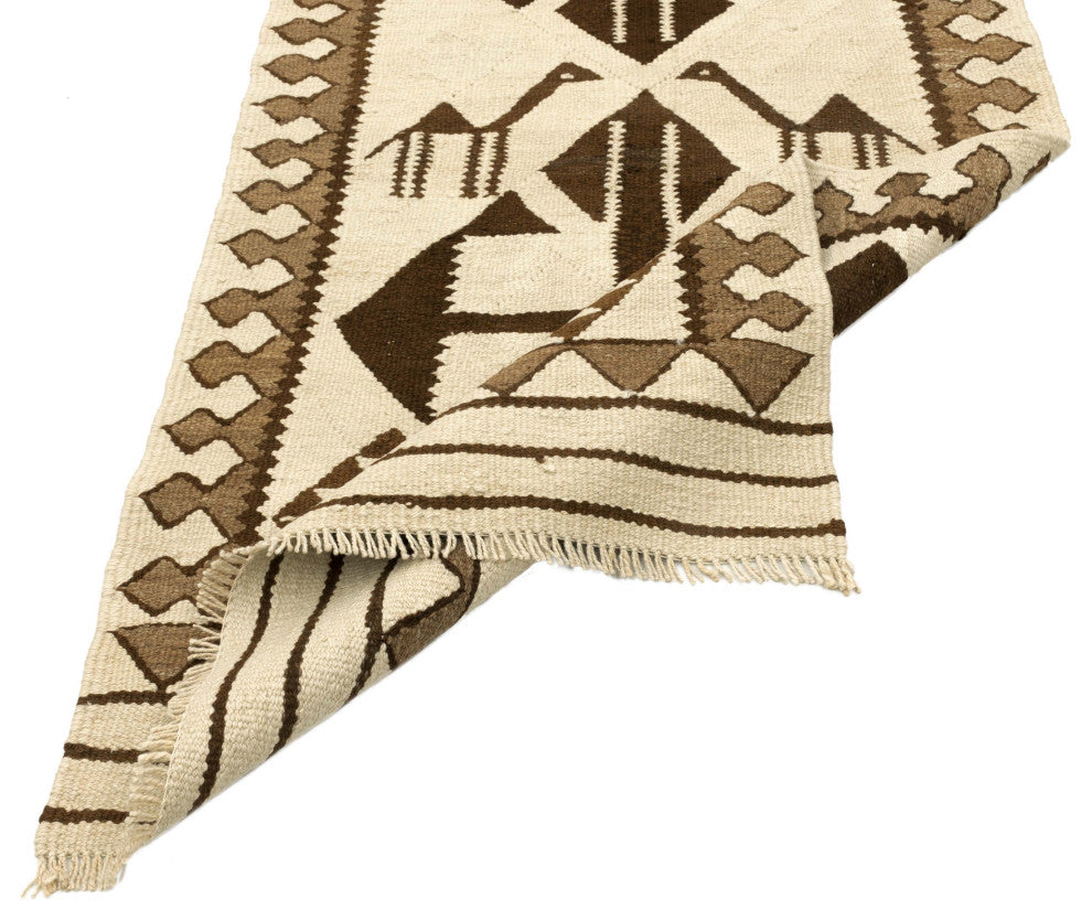 Vintage Turkish Kilim Runner 3' 2" x 11' 4", 38 in. x 136 in.