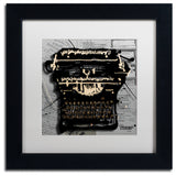 'Movie Typewriter' Matted Framed Canvas Art by Roderick Stevens