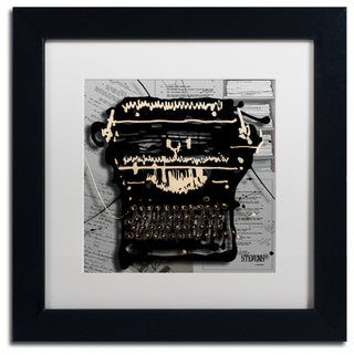 'Movie Typewriter' Matted Framed Canvas Art by Roderick Stevens