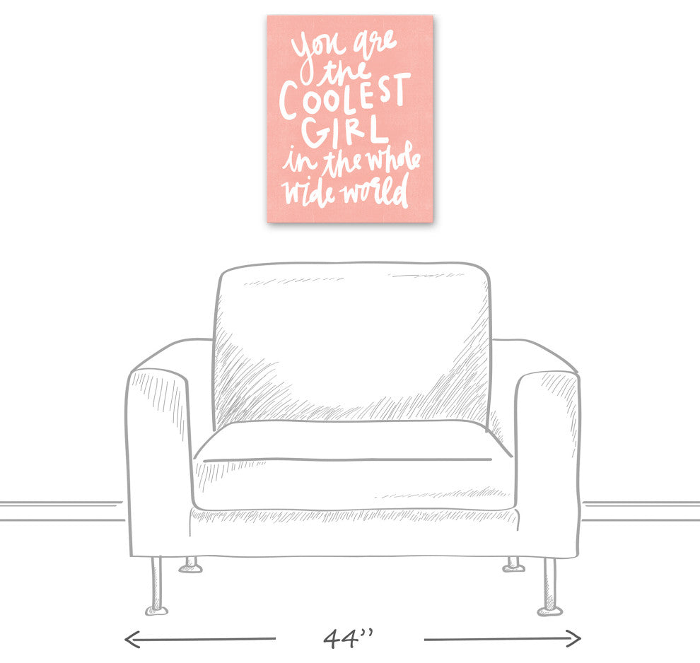 Coolest Girl in the World 16x20 Canvas Wall Art