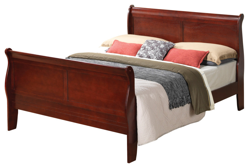 Mankas Bed, Cherry, Queen