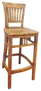 Golden Solid Wood Bar/Counter Stool, Natural Finish