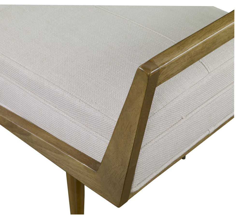 Uttermost Waylon Modern Ivory Bench 23592