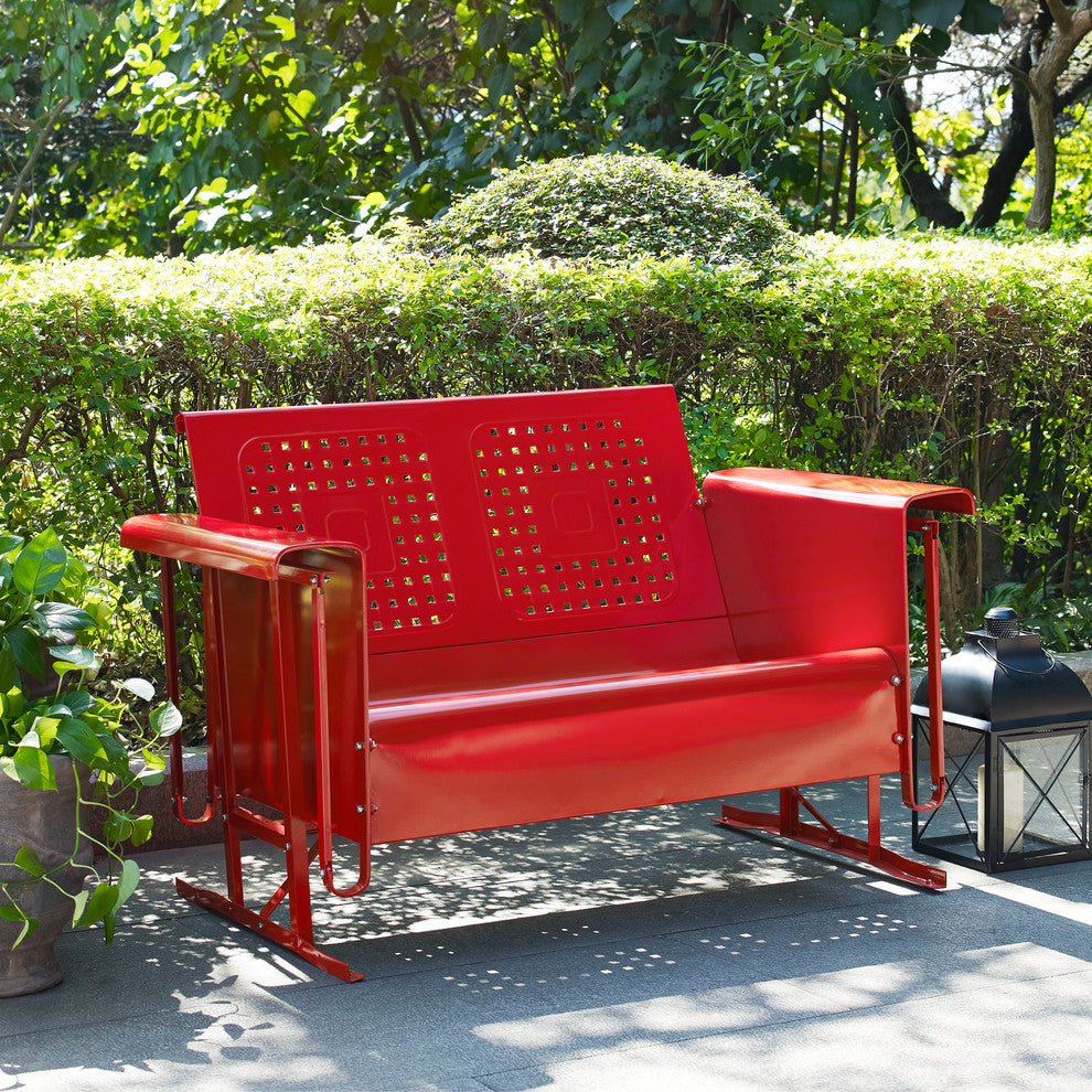 Bates Loveseat Glider, Red