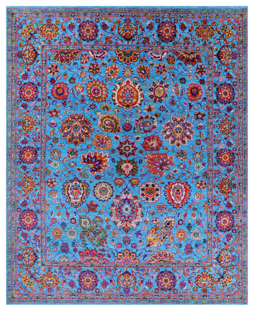 8' 2" X 10' 0" Handmade Wool & Silk Persian Rug - Q15787