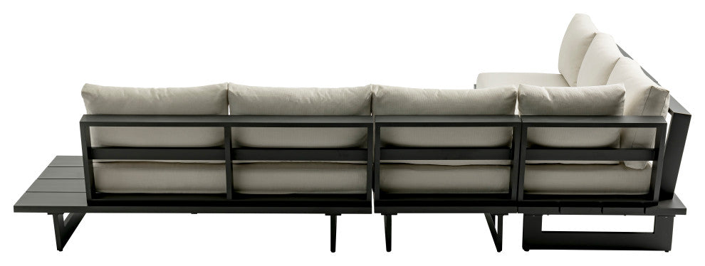 Maldives Cream Water Resistant Fabric Outdoor Patio Modular Sectional