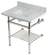 KVPB3030MBSQB6 30" Console Sink with Brass Legs (8", 3 Hole)