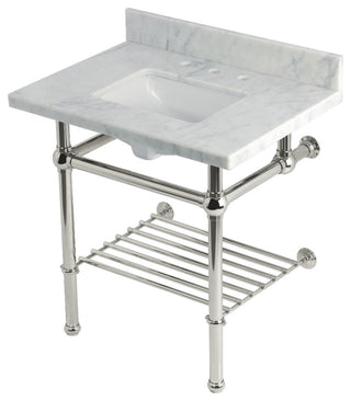 KVPB3030MBSQB6 30" Console Sink with Brass Legs (8", 3 Hole)