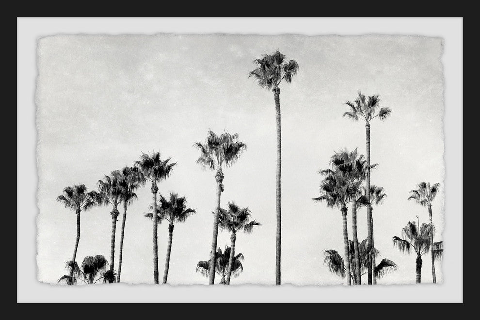"Palm Trees in CA" Framed Painting Print, 18"x12"
