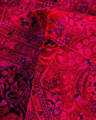 Overdyed, One-of-a-Kind Hand-Knotted Area Rug Pink, 8'1"x14'1"