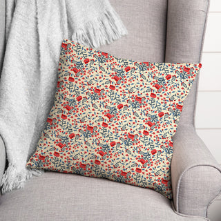 Patriotic Florals 20 x 20 Spun Poly Pillow