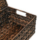 Sandrine Classic Handwoven Hyacinth Storage Baskets With HandleS, Lids, Set 3