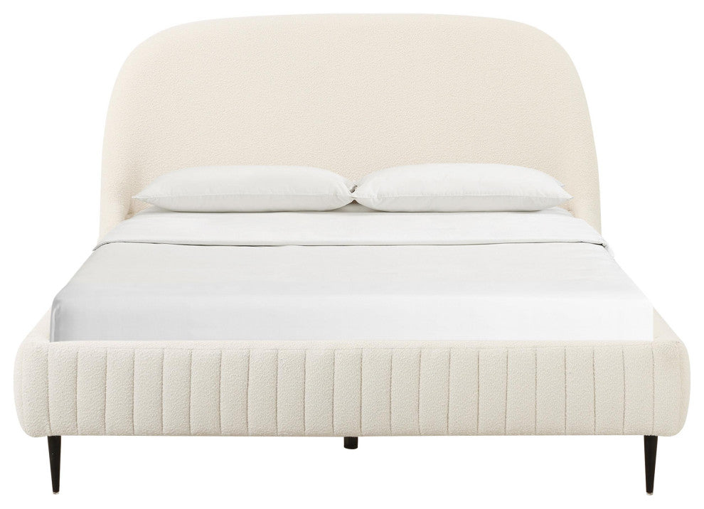 Denise Cream Boucle Bed, King