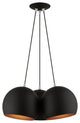 Livex Lighting 3 Light Black Globe Pendant