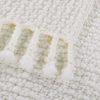 Basket Weave Knit Throw Blanket