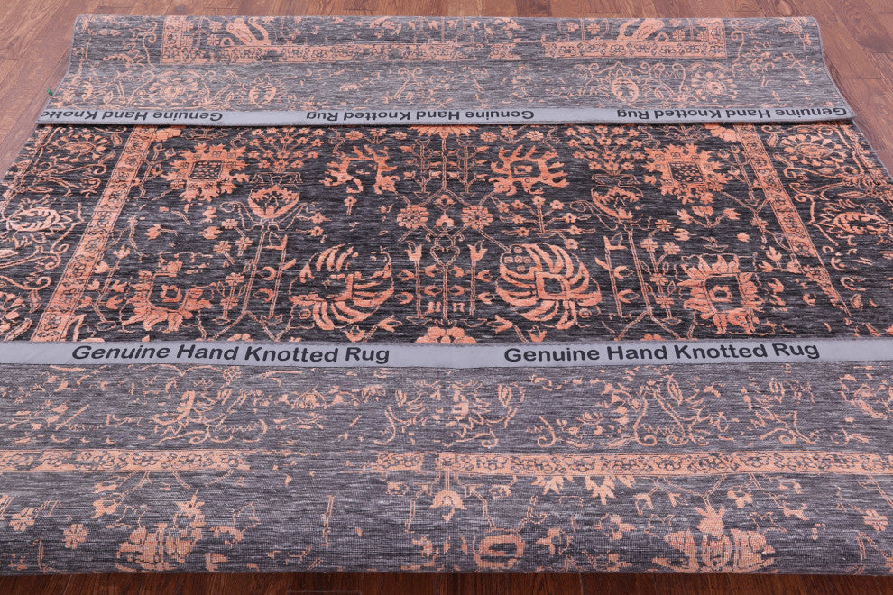 Persian Wool & Silk Handmade Rug 8' 0" X 10' 2" - Q15752