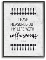 Measured Life with Coffee Spoons Subtle Birch Typography Framed Giclee, 16"x20"