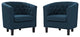 Prospect 2 Piece Upholstered Fabric Armchair Set, Azure