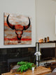 "Red Skull" Fine Art Canvas Print, 48"x48"
