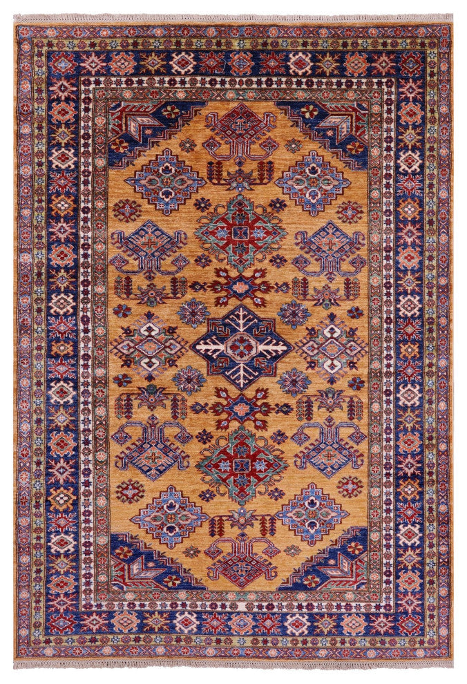 Super Kazak Handmade Wool Rug 5' 7" X 8' 2" Q9559