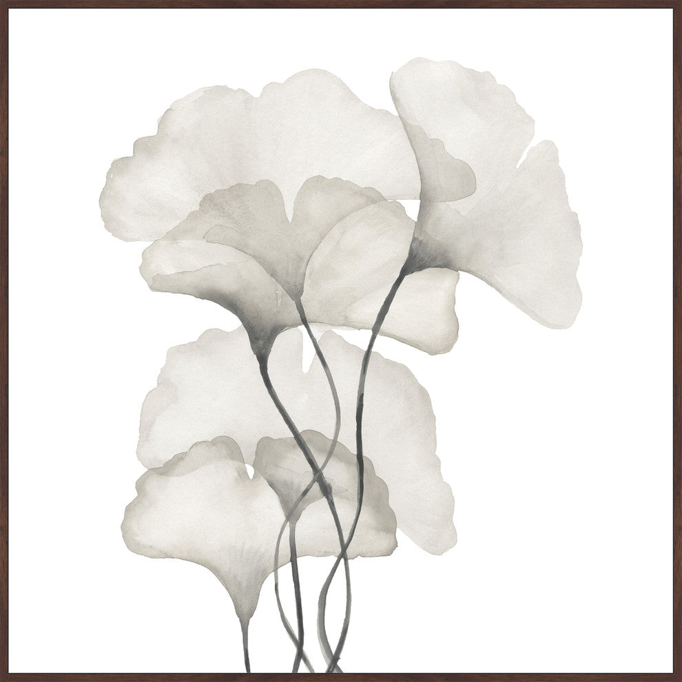 "Ginkgo Biloba Leaves" Floater Framed Painting Print, Canvas, 24"x24"