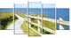 Cliff Walk on Wild Atlantic Way, Landscape Canvas Art Print, 60"x32", 5 Panels