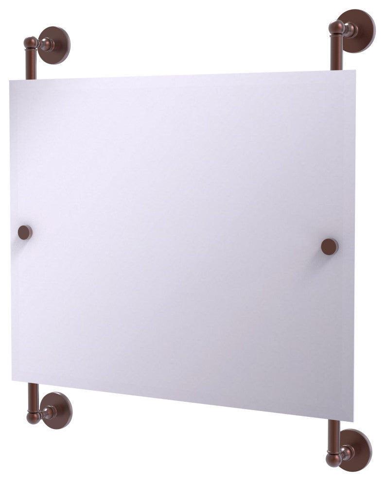 Prestige Skyline Landscape Frameless Rail Mounted Mirror, Antique Copper