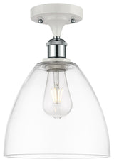 Innovations 516-1C-WPC-GBD-92 1 Light Semi-Flush Mount, White, Polished Chrome