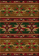 Dakota Star Rug, Green, 5'x8', Rectangle