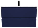 Salt 20Dx36" Floating Bathroom Vanity, Navy With Acrylic Top