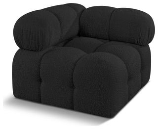 Ames Boucle Fabric Modular Chair, Black, Corner Chair