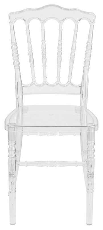 Flash Elegance Crystal Ice Napoleon Stacking Chair