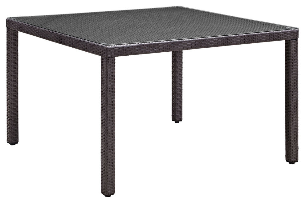 Espresso Red Convene 5 Piece Outdoor Patio Dining Set