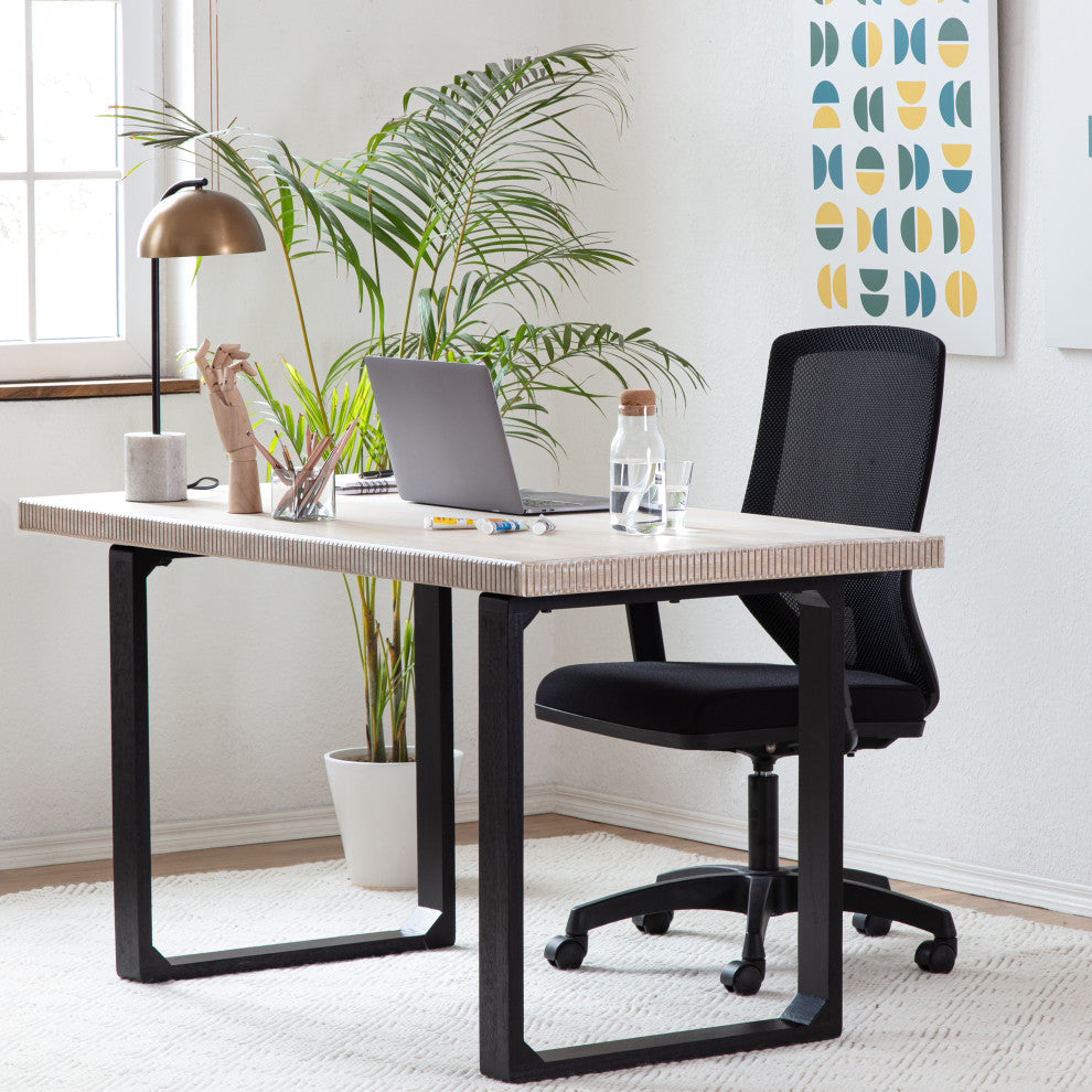 Ancona Desk Solid, Whitewash