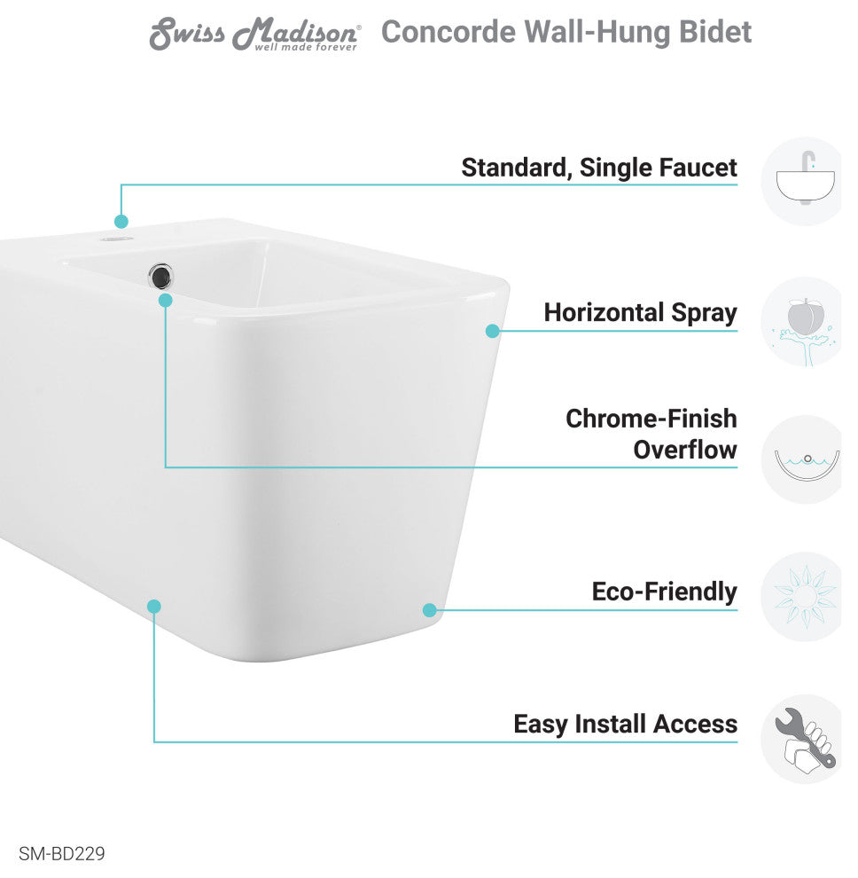 Concorde Wall Hung Bidet