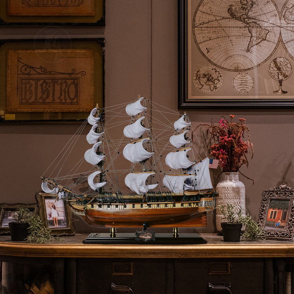 USS Constitution Limited Edition Full Crooked Sails Only 100 Units